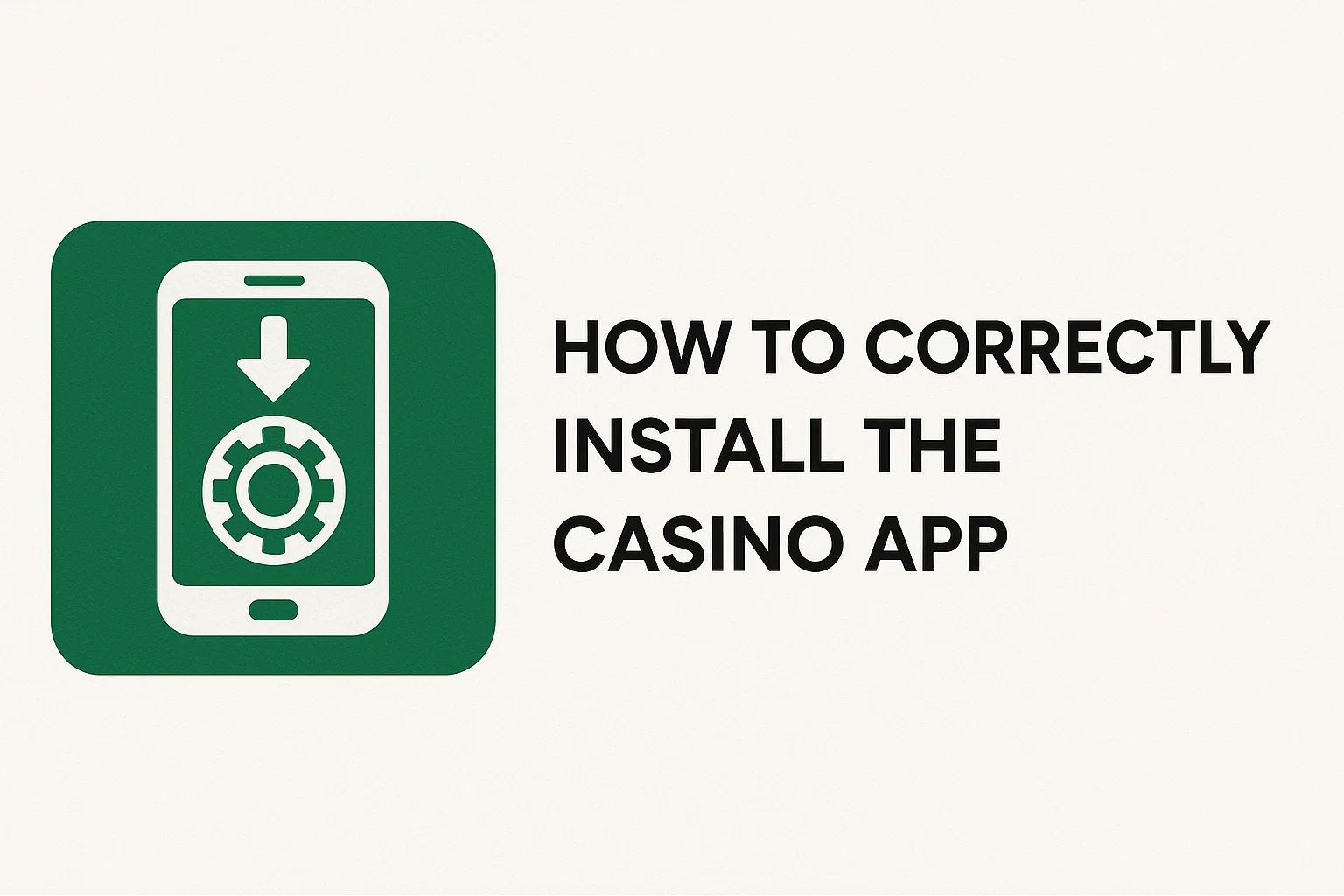 How to correctly install the casino app